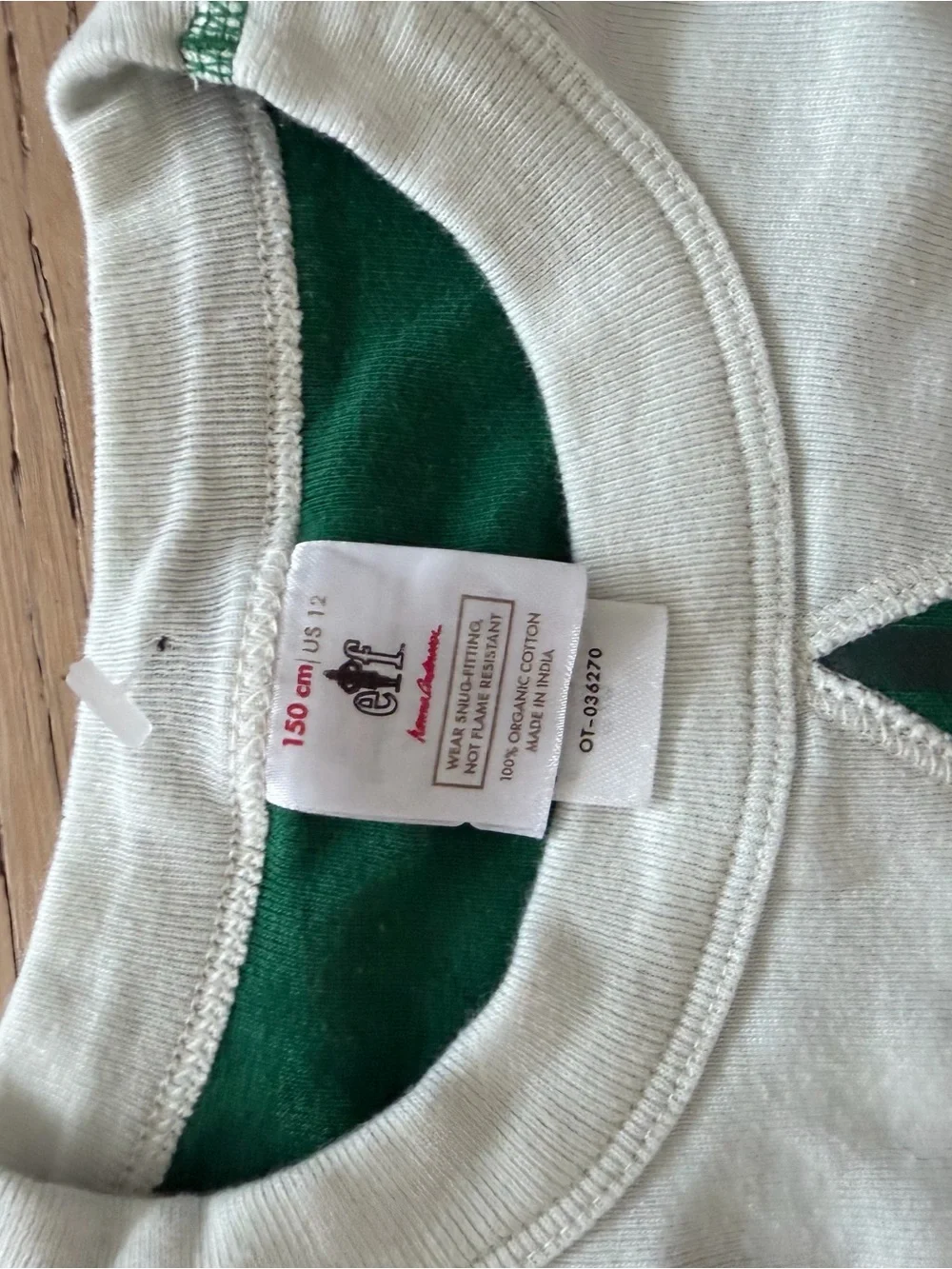 Hanna Andersson Organic Cotton Elf Holiday Christmas Pajama Set Size 12